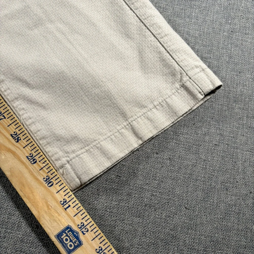 Banana Republic Kentfield Pant Men 33x32 Beige Micro Texture Cotton Chinos